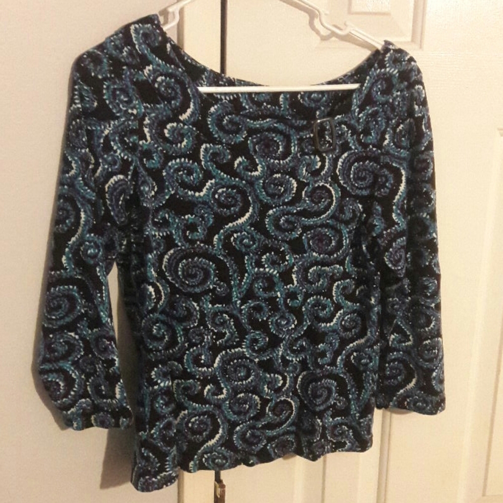 Rafaella medium blouse with buckle neck detail